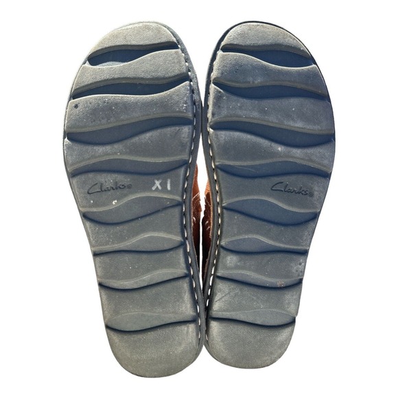 Clarks Janice‎ Barrie Women’s 7 M Brown Leather Soft Cushion Slip On - Picture 7 of 7